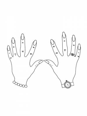 Раскраски Ногти   в формате