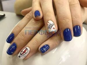 Красивые ногти дизайн надпись рисунок маникюр гель-лак