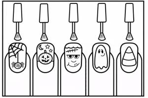 Раскраски ногтей для девочек