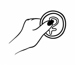 Женская рука держит монету российский рубль маникюр деньги каракули линейная мультяшная раскраска