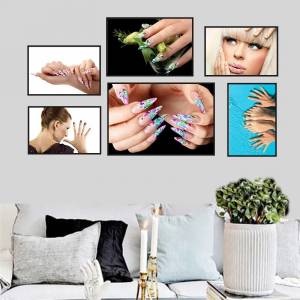 Модные красивые Маникюр маникюрный салон домашний Декор стены искусства Скандинавская Картина на холсте Рисунок печати плакатов спальни гостиной рисунок