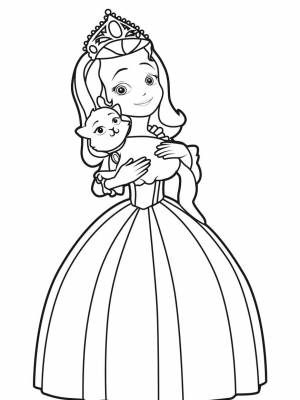 Раскраска Принцессы   в формате