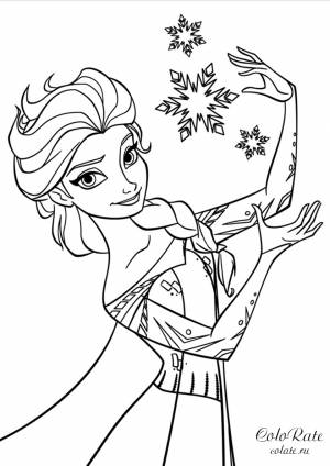Раскраска Удивительная магия Эльзы