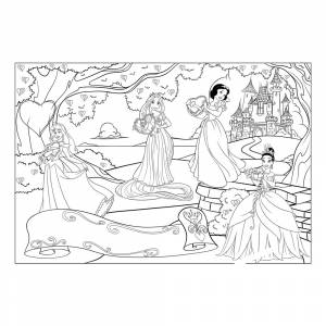 Раскраска Принцессы Дисней