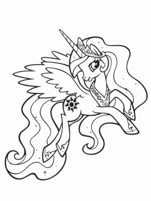 Раскраска Принцесса Селестия   в формате