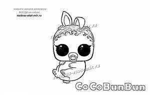 Раскраска питомца ЛОЛ Coco Bun Bun