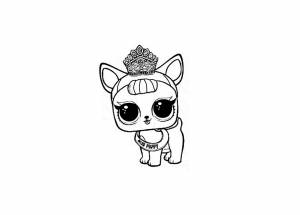 Раскраска ЛОЛ Miss Puppy