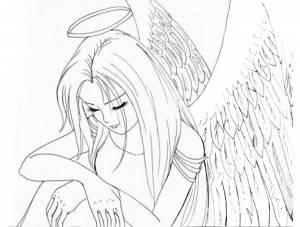 Раскраски Аниме девушки феи няшки парни кошки ангелы любовь демоны вампиры для девочек