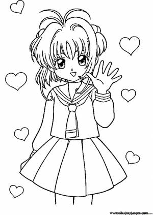 Раскраски очень легкие аниме