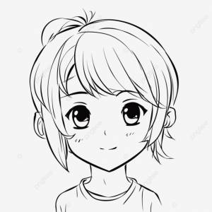 рисунок милая аниме девушка   набросок эскиз вектор PNG , аниме рисунок, рисунок крыла, девушка рисует PNG картинки и пнг рисунок для й загрузки
