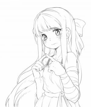 Раскраски Аниме девушки