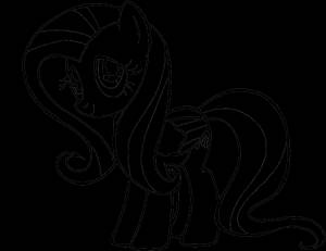 Раскраска Май Литл Пони Флаттершай