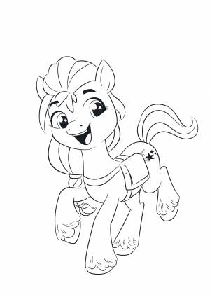 Сани пони раскраска