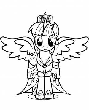Раскраска пони Искорка-принцесса из Май Литл Пони