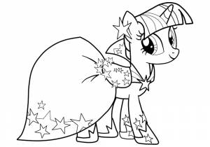 Раскраски Раскраска май литл пони Искорка Пони, Раскраска Кристальная Искорка Пони