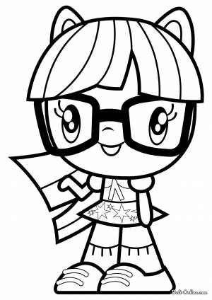 Раскраска Пони девочка из Эквестрии Сумеречная Искорка