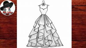 Как нарисовать ПЫШНОЕ ПЛАТЬЕ ПРИНЦЕССЫ