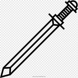 Sword Drawing Раскраска, Меч значок, угол, карандаш, живопись png