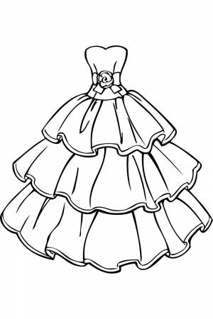 Раскраска Платье принцессы