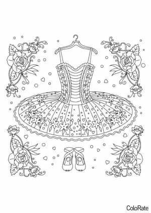 Раскраска Платье антистресс