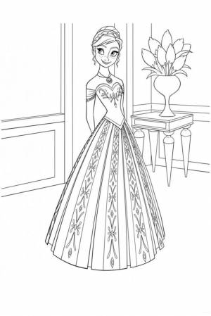 Раскраска Анна «Холодное сердце»