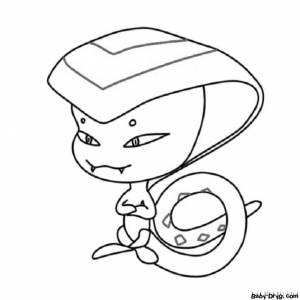 Раскраска Квами змея Сасс