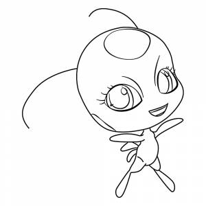 Раскраска Квами Леди Баг