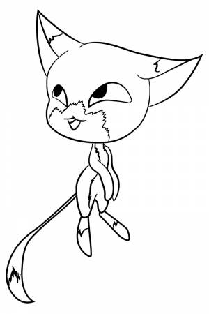 Раскраска Леди Баг и Супер Кот Квами Триккс