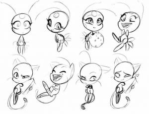 Раскраски Леди баг и супер кот все персонажи и их квами