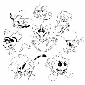 Раскраска Новые квами