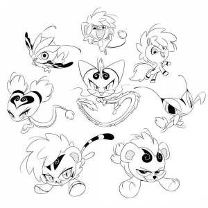 Раскраски Все квами