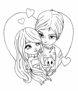 раскраски любовь
