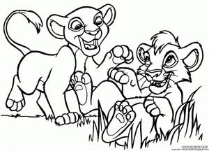 Раскраски король лев любовь
