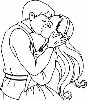 Раскраска влюбленные