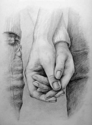 Руки влюбленных рисунок карандашом