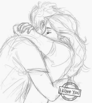 Влюбленные для срисовки