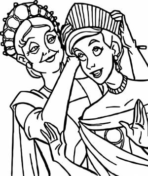 Anastasia And Mother Coloring Page
