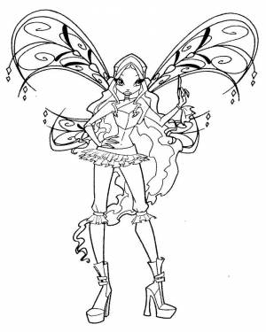 Раскраски Раскраска Фея винкс феи, Download print coloring page