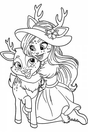 Раскраска Энчатималс Данесса и Спринт