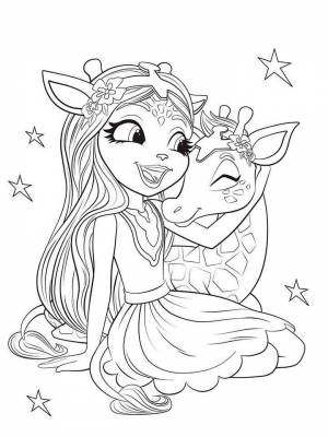 Картинка Энчантималс раскраска онлайн
