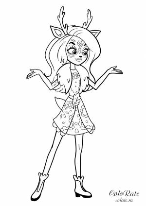 Раскраска Данесса Олень