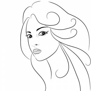 Раскраска Лицо Девушки
