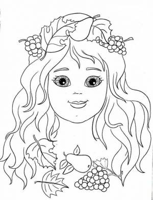 Раскраски Девушка-осень