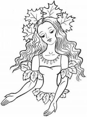 Шаблон осенней девушки