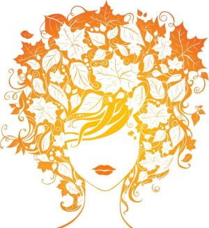 Картинки по запросу женщина осень рисунок