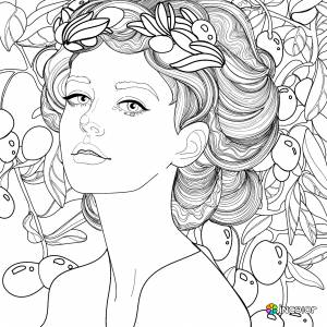 Образ осени раскраска