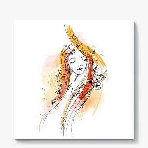 Холст «Девушка Осень