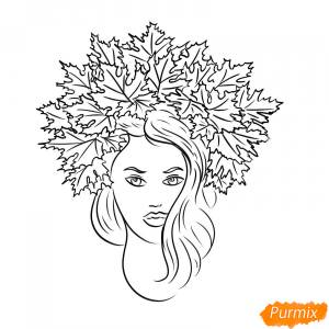 Как нарисовать девушку осень поэтапно 8 уроков