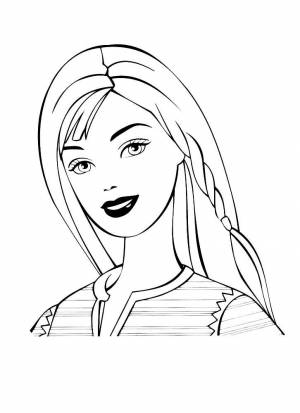 Раскраска лицо девушки  и