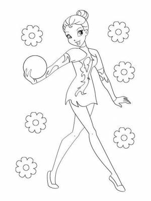 Раскраски Гимнастка